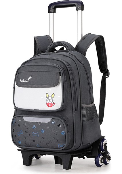 Tekerlekli Okul Çantası - Gri (Yurt Dışından)