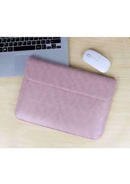 Love Home Apple MacBook Huawei Pro Xiaomi Huawei Master Air 14.1-15.4 İnç Liner Deri Kılıf Dizüstü Bilgisayar Çantası - Pembe (Yurt Dışından)