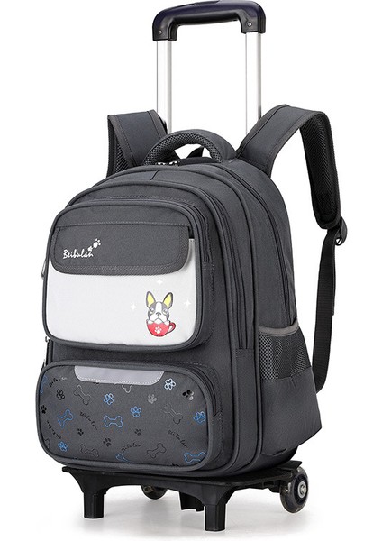 Tekerlekli Okul Çantası - Gri (Yurt Dışından)