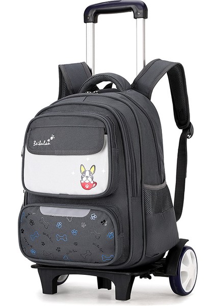 Tekerlekli Okul Çantası - Gri (Yurt Dışından)