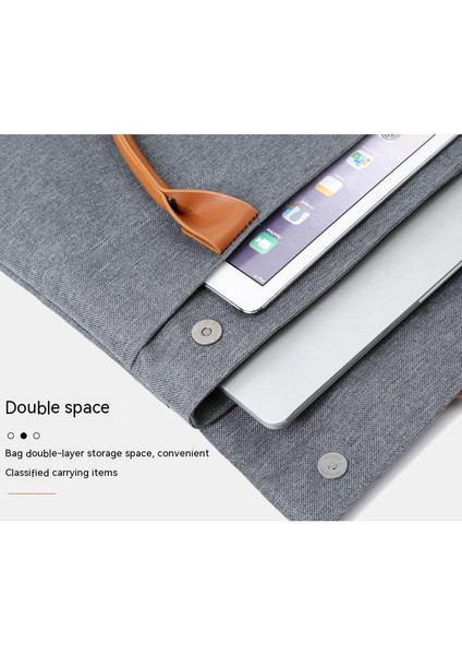 13.3 İnç Bilgisayar İçin Uygun Notebook Çantası - Gri (Yurt Dışından)