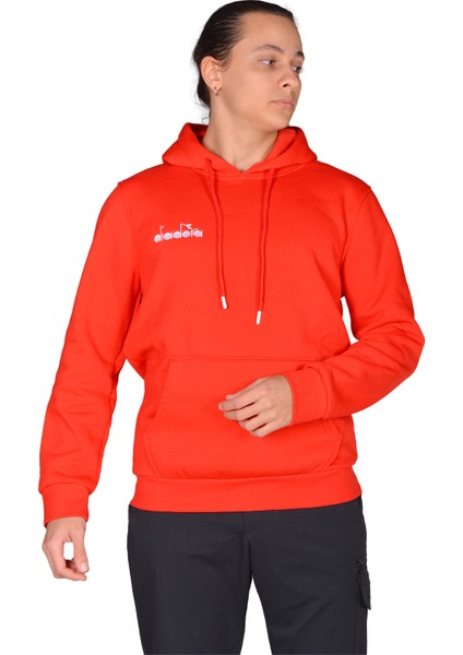 Bergamo - Erkek Kırmızı Pamuklu Spor Sweatshirt - DDBER1030016