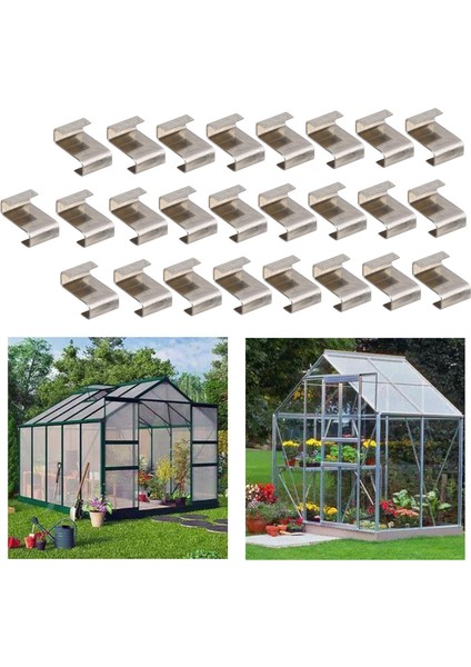 25 Paket Sera Cam Paneli Klipsleri Sabitleme Cam Örtüşme Klipsleri Kelepçeler (Yurt Dışından)