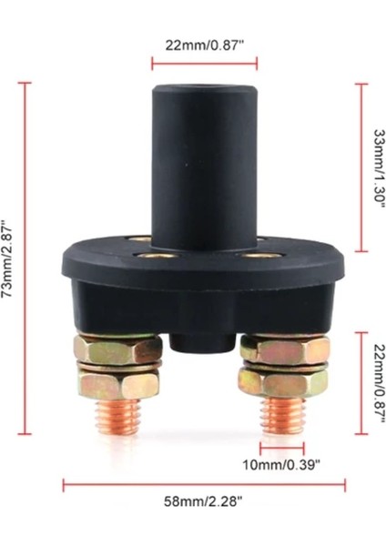 Akü Şalteri Devre Kesici 12V-24V 300A