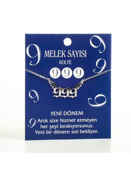 Touz Angel Number '999' Melek Numarası Kolye