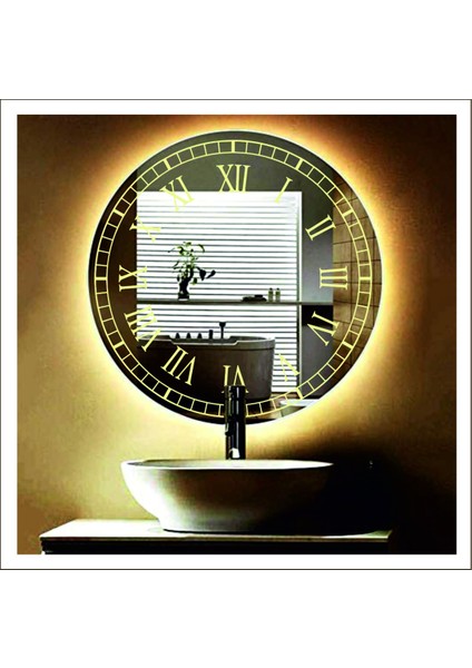 Dnr-Mirror 70 cm Günışığı Ledli Tasarım Kumlamalı Banyo Aynası Makyaj Aynası Işıklı Ayna modelleri