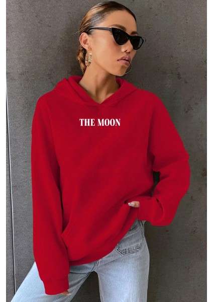 The Moon Baskılı Sweatshirt