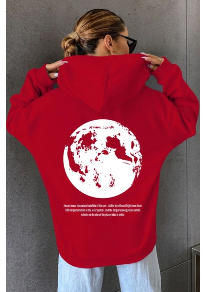 The Moon Baskılı Sweatshirt