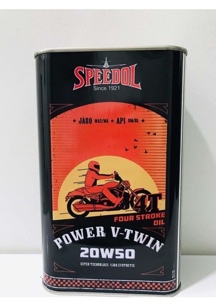 Power V-Twin 20W50 %100 Sentetik 1 Litre Motosiklet Motor Yağı