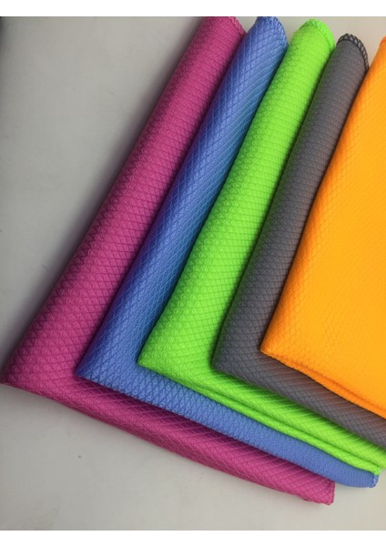 Mikrofiber Baklava Desenli Cam ve Temizlik Bezi 6'lı