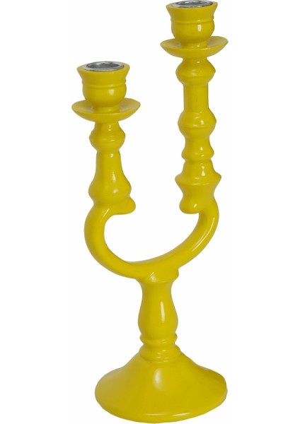 Pop-Art 2'li Sarı Şamdan