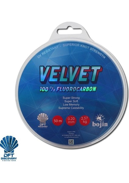 Bojın Velvet Fluorocarbon 50 M 0.20 mm Misina