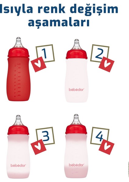 Isıyla Renk Değiştiren Cam Biberon 260ML 52302 modelleri