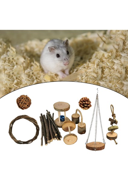 Hamster Tavşan Çiğneme Oyuncakları Set Gine Oyuncakları Bakım Evcil Hayvan Malzemeleri E (Yurt Dışından) modelleri
