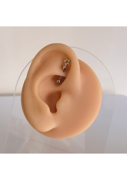 Cerrahi Çelik Kuyruklu Yıldız Muz Piercing-Bar Uzunluğu 8 Mm, 1 Adet