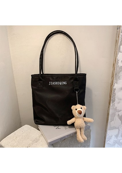 Premium Oxford Kumaş Kumaş ve Yumuşak Dokunuşlu Kızlar Basit Stil Omuz Çantası