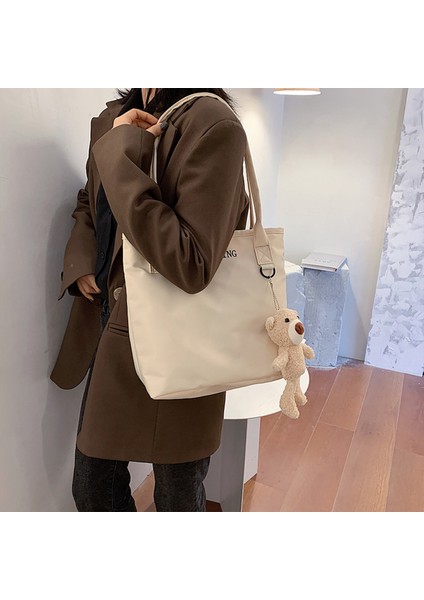 Premium Oxford Kumaş Kumaş ve Yumuşak Dokunuşlu Kızlar Basit Stil Omuz Çantası