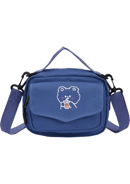 Mini Bez Crossbody Çantalar Kore Tarzı Mektup Baskı Öğrenci Bez Çanta Çalışma Çalışması Kullanımı Için