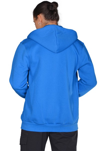 Imola - Erkek Saks Pamuklu Tam Fermuarlı Spor Sweatshirt - DDTAM1050049