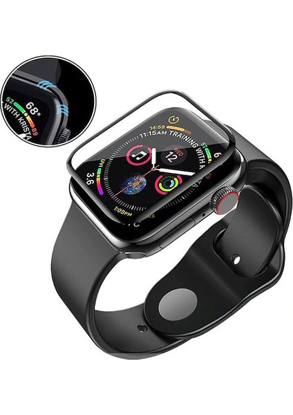 Apple Watch 3 42MM Ile Uyumlu Nano Ekran Koruyucu Cam Mpnn Akıllı Saat Kırılmaz Cam