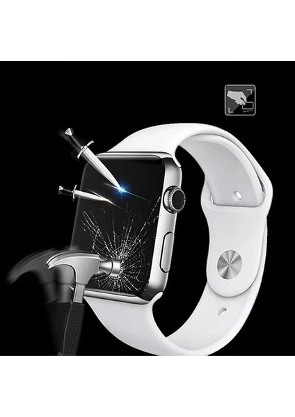 Apple Watch 3 42MM Ile Uyumlu Nano Ekran Koruyucu Cam Mpnn Akıllı Saat Kırılmaz Cam