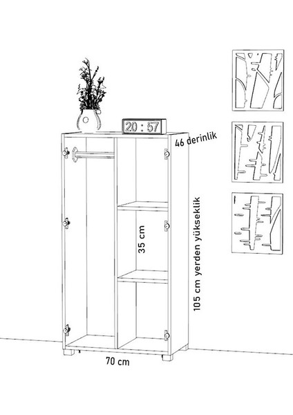 Yaman Dekorasyon Student Elbise Dolabı