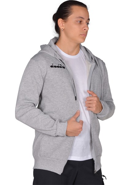 Imola - Erkek Grimelanj Pamuklu Tam Fermuarlı Spor Sweatshirt - DDTAM1050049