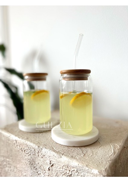 Isıya Dayanıklı Cam Pipetli Ahşap Kapaklı Borosilikat Bardak | Kahve Sunum Bardağı | 350ML 2 Adet fiyatları