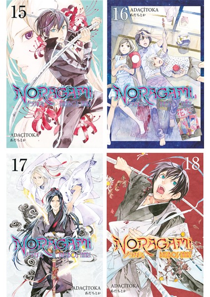 Noragami 15-16-17-18. Ciltler Manga Seti