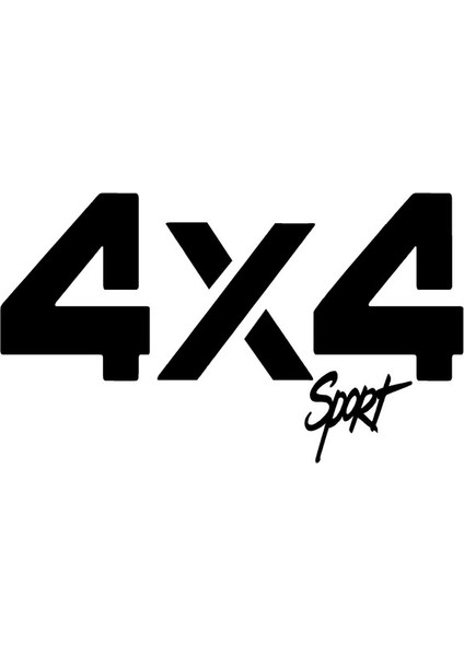 4x4 Sport Sticker Etiket Yapıştırma 27CM En