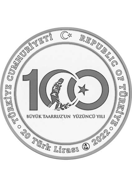 Büyük Taarruz'un Yüzüncü Yılı Hatıra Parası (Gümüş) Koleksiyon