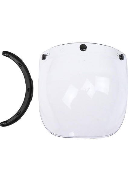 3-Snap Açık Yüz Kabarcık Visor Motosiklet Vizörü Yarı Yüz Açık (Yurt Dışından) fırsatları
