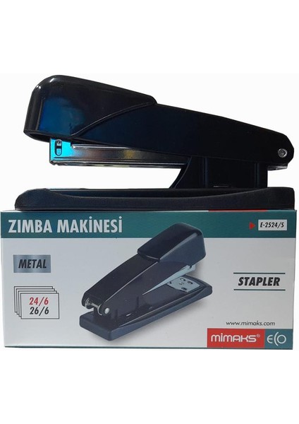 Zımba Makinesi Metal Siyah Stapler 24/6 1 Adet Büyük Zımba Makinası 25-30 Sayfa