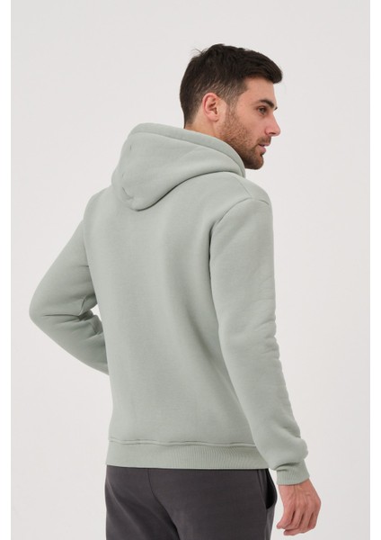 Unisex Fermuarlı Kanguru Cep 3 İplik Sweatshirt İçi Polar