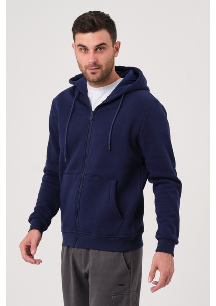 Unisex Fermuarlı Kanguru Cep 3 İplik Sweatshirt İçi Polar fiyatları