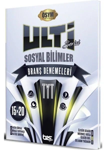 Bes yayınları TYT Sosyal Bilgiler Ulti Serisi 15X20 Branş Denemeleri