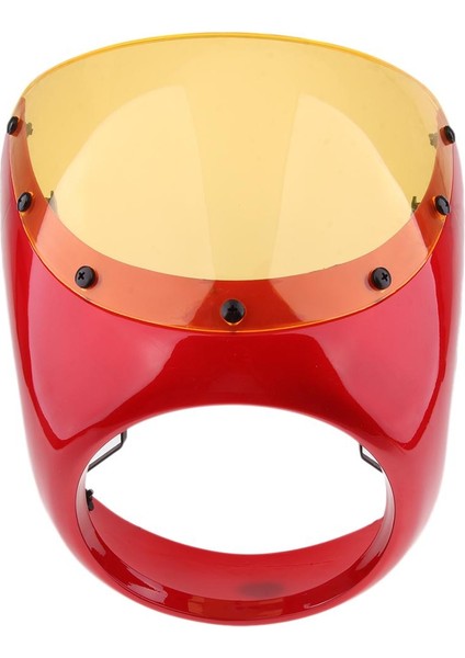 Retro Cafe Racer Red Için Motosiklet Far Kaplama Ekran Kapağı (Yurt Dışından)