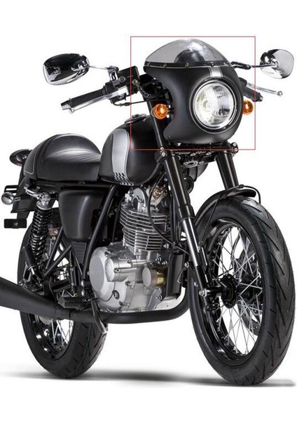 Retro Cafe Racer Red Için Motosiklet Far Kaplama Ekran Kapağı (Yurt Dışından) fırsatları