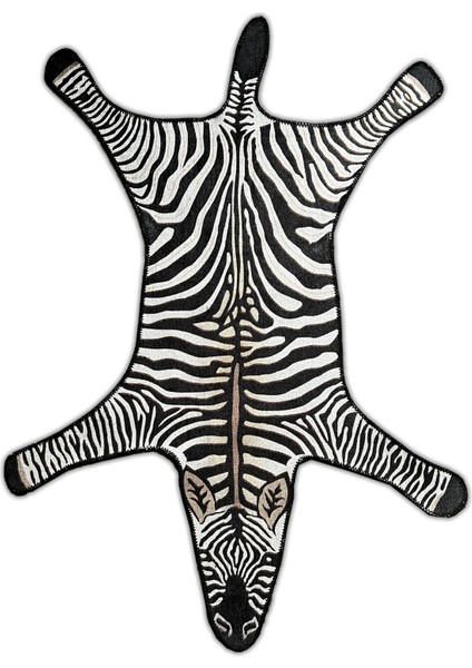 Mira 924 Zebra Figürlü Siyah Beyaz Dokuma Taban Halı fiyatları