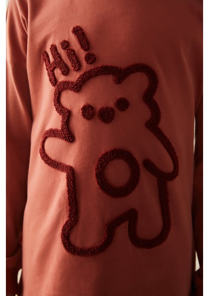 Çok Renkli Unisex Hi Bear Pijama Takımı