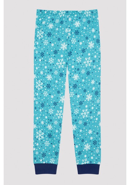 Su Yeşili Erkek Çocuk Snowtime Pijama Takımı