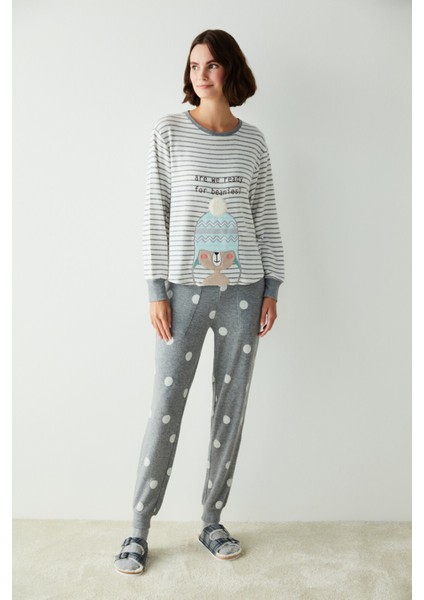 Gri Melanj Beanies Grey Sweatshirt