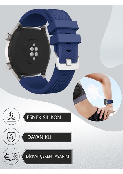 Huawei Gt / Gt2 / Gt2 Pro / Gt3 / Gt 3 Pro -Honor Magic Watch 2 46MM -Samsung Gear Watch 46MM Silikon Kordon modelleri