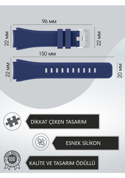 Huawei Gt / Gt2 / Gt2 Pro / Gt3 / Gt 3 Pro -Honor Magic Watch 2 46MM -Samsung Gear Watch 46MM Silikon Kordon fırsatları