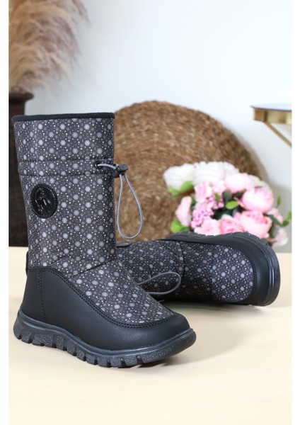 1451 Anatomik Tabanlı Çocuk Kar Botu - NKT01451-SIYAH-29