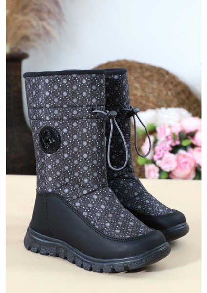1451 Anatomik Tabanlı Çocuk Kar Botu - NKT01451-SIYAH-29