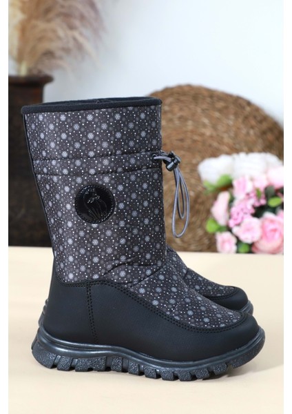 1451 Anatomik Tabanlı Çocuk Kar Botu - NKT01451-SIYAH-29