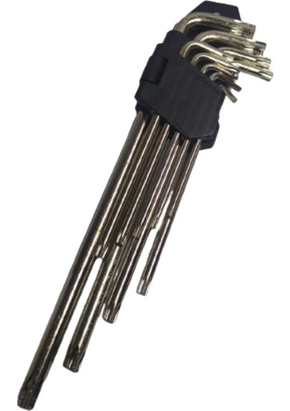 Uzun 9'lu Yıldız Torx Allen Anahtar Seti