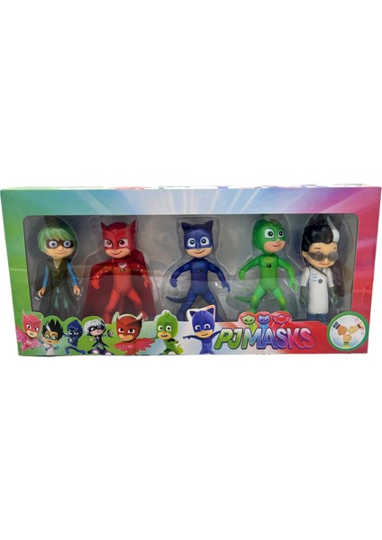 Pijamaskeliler Büyük Boy Karakterler Pjmasks Oyuncak 5li Set