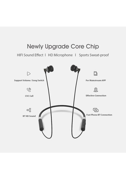 HE05 Bluetooth 5.0 Kulaklik Kablosuz Manyetik Kulaklik Su Geçirmez LENOVO6478 fırsatları